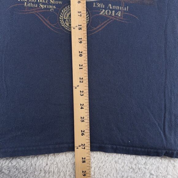 Sons of AMVETS Shirt Mens Large Navy Blue 2014 Bike Show Lithia Springs GA - Picture 7 of 8